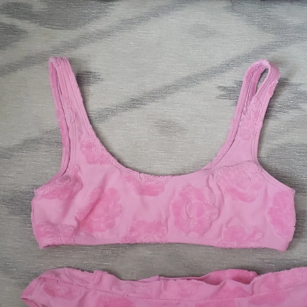 Frankies Bikinis pink swimsuit size xs